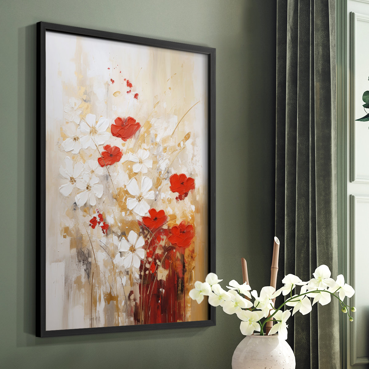 Winston Porter FLORAL Series CCXCVII -Premium Framed Print
